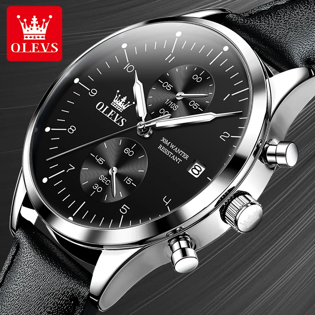 OLEVS Quartz Men\'s Watch Top Fashion Timing Men\'s Watch Waterproof Design Luminous Leisure Date Luxury Men\'s Business Watch