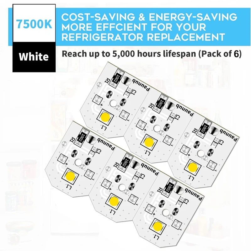 WR55X11132 WR55X25754 LED Light For GE Refrigerator Replace WR55X30602 WR55X26486 PS4704284 3033142 EAP12172918 Durable