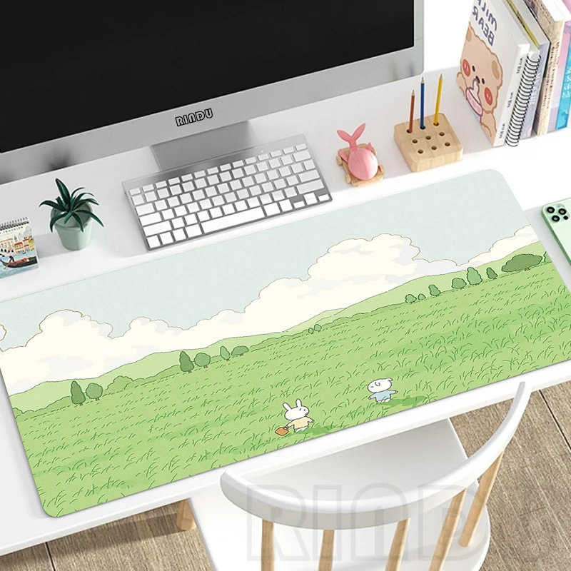 

Green Large Mouse Mats Gaming Mousepad Big Gamer Desk Mat 40x90cm Rubber Keyboard Mats Cute Desk Pads Best Mouse Pad