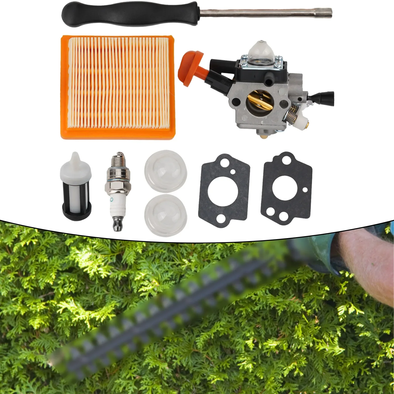 Improved Fuel Efficiency and Long Lasting Durability with Carburetor Kit for Stihl FS131R HT133 HT131 KM131R FS311