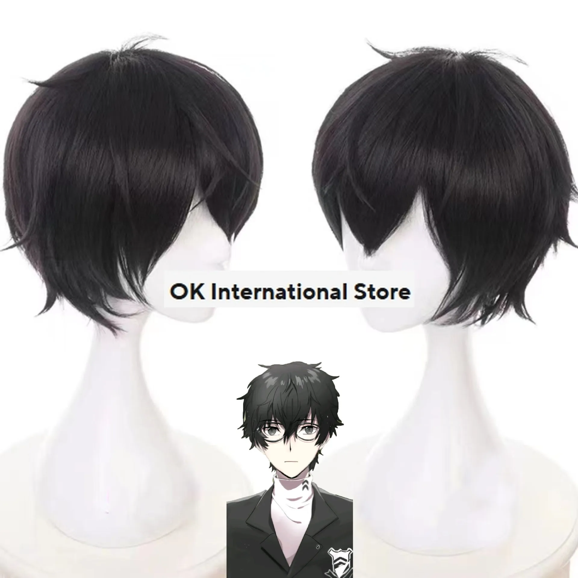 Anime Game Persona 5 Amamiya Ren Cosplay Costume P5 JOKER School Uniform Coat Shirt Wig Adult Man Halloween Campus Suit