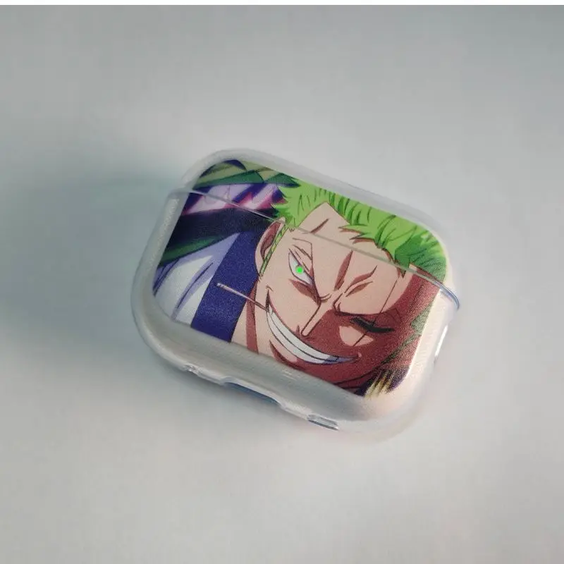 Roronoa Zoro Glowing eyes One Piece Earphone Phone Case for Apple AirPods 1 2 3 Pro 4 Pro2 2nd Cartoon headset headphone Cover - view 3