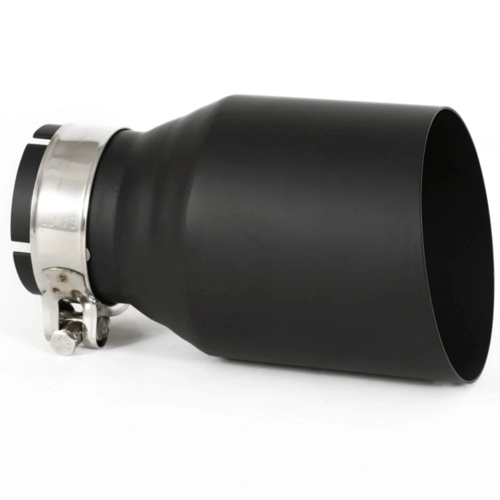 1Piece Car Black Stainless Steel Exhaust System Muffler Tip End Bevel Edge Outlet Universal Modified Exhaust Pipe Accessories