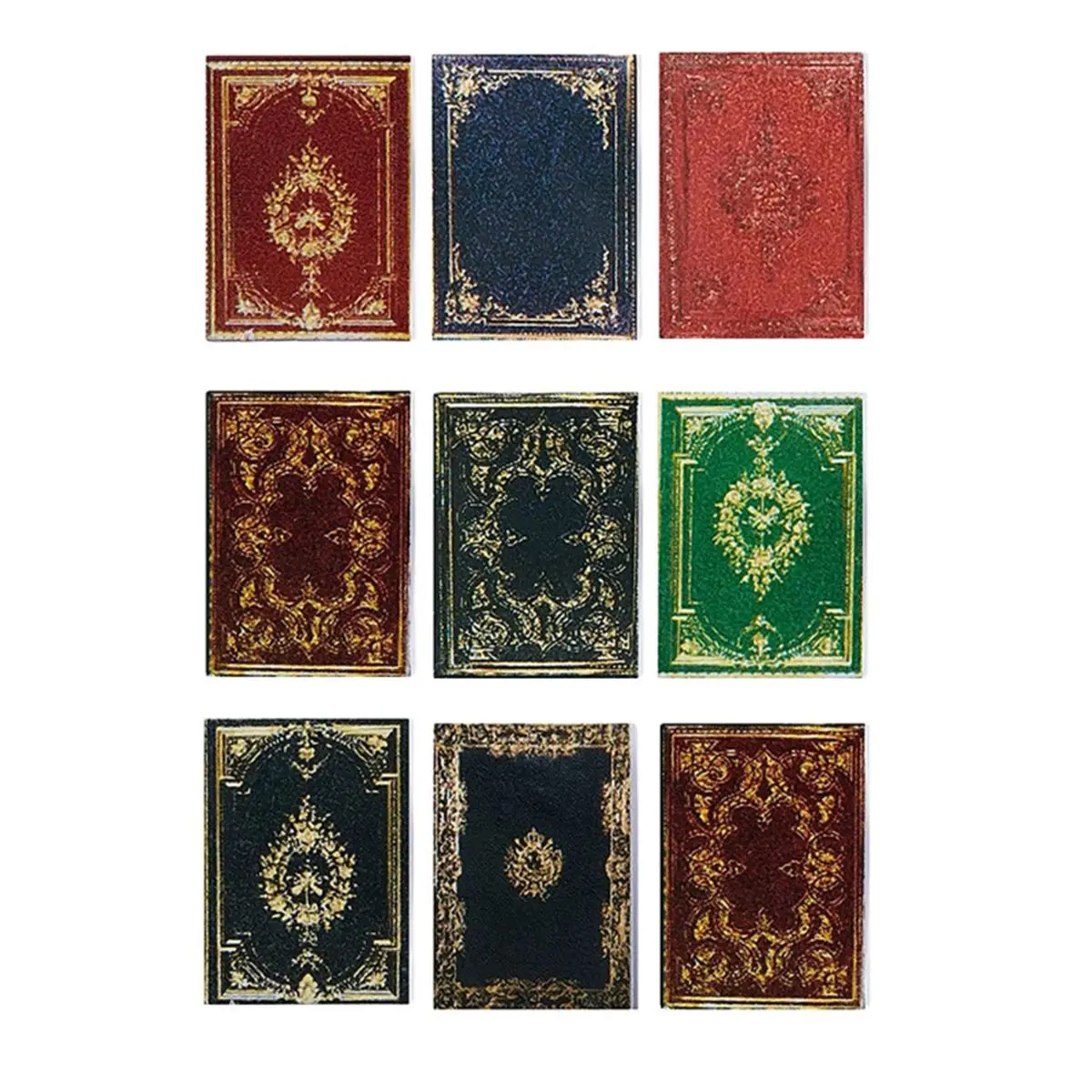 1:12 Scale Vintage European Style Retro Notebook Mini Books Dollhouse Decoration Miniature