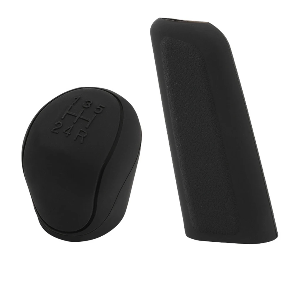 

Flexible and Easy to Clean Silicone Handle Handbrake Sleeve Cover and Gear Shift Knob Set for Vehicle Car Interior