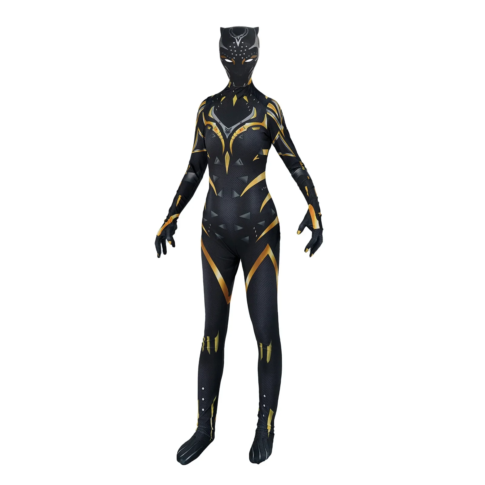 Black Panther 2 Cosplay Costume Superhero Shuri Spandex Zentai BodySuits & Mask Girls Outfit Wakanda Forever Halloween Costume