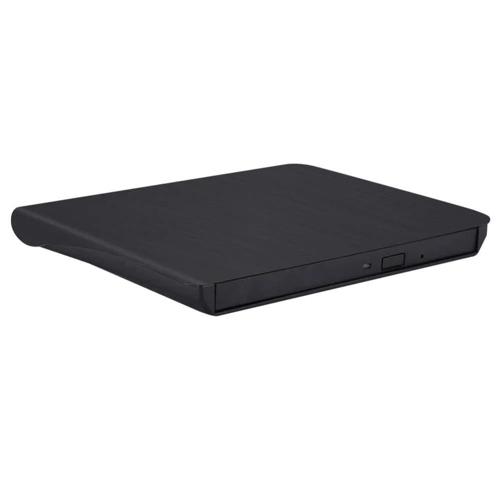 Unidad Óptica Externa de 9.5mm, Unidad de CD/DVD Externa, Plug and Play, Carcasa Delgada para Unidad de DVD, Grabadora de CD USB 3.0 Negra para PC de Escritorio