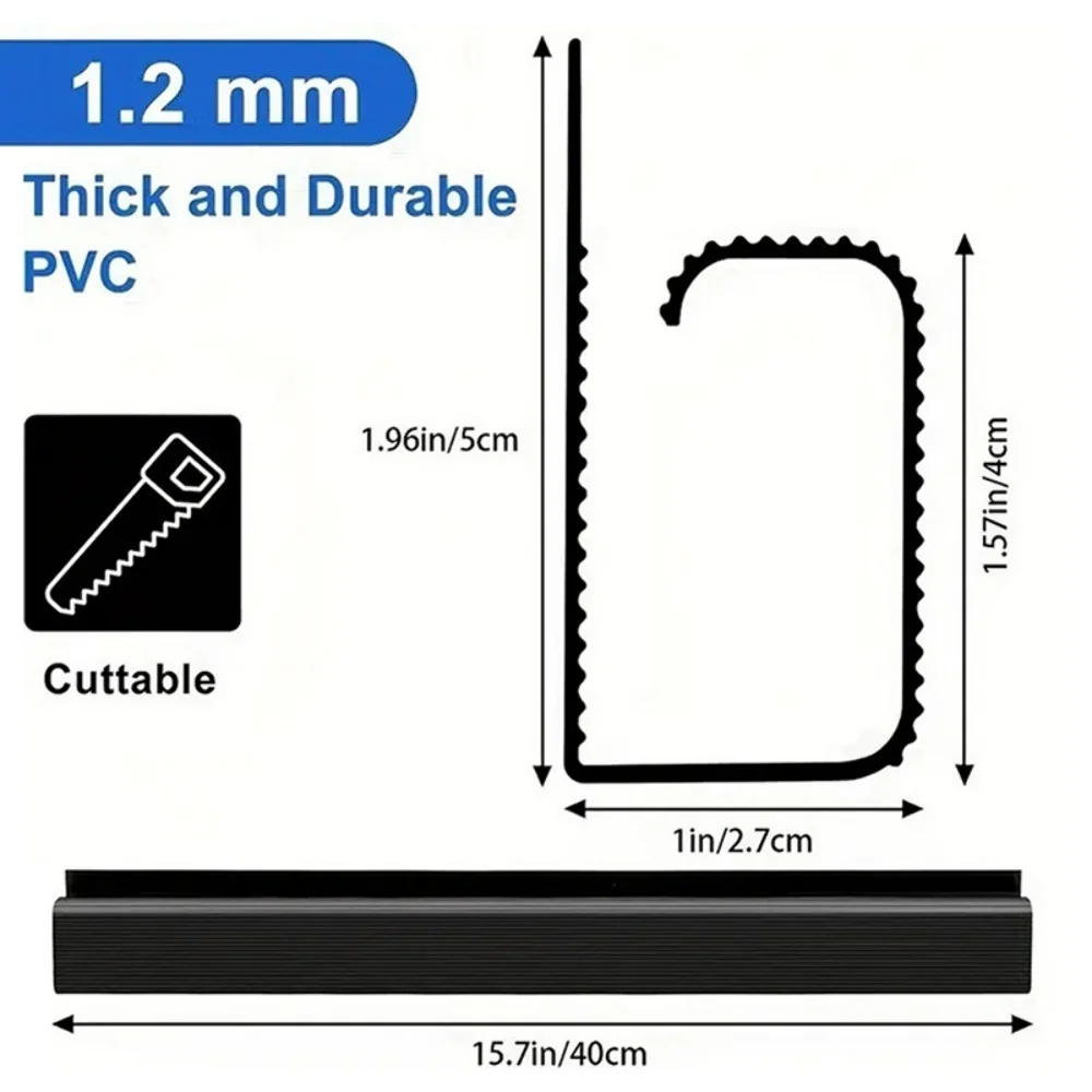 1PC Under-Desk Cable Organizer Self-Adhesive Cable Management Cables Raceway 40cm Desk Cable Organizer Home Office Accessories image 4