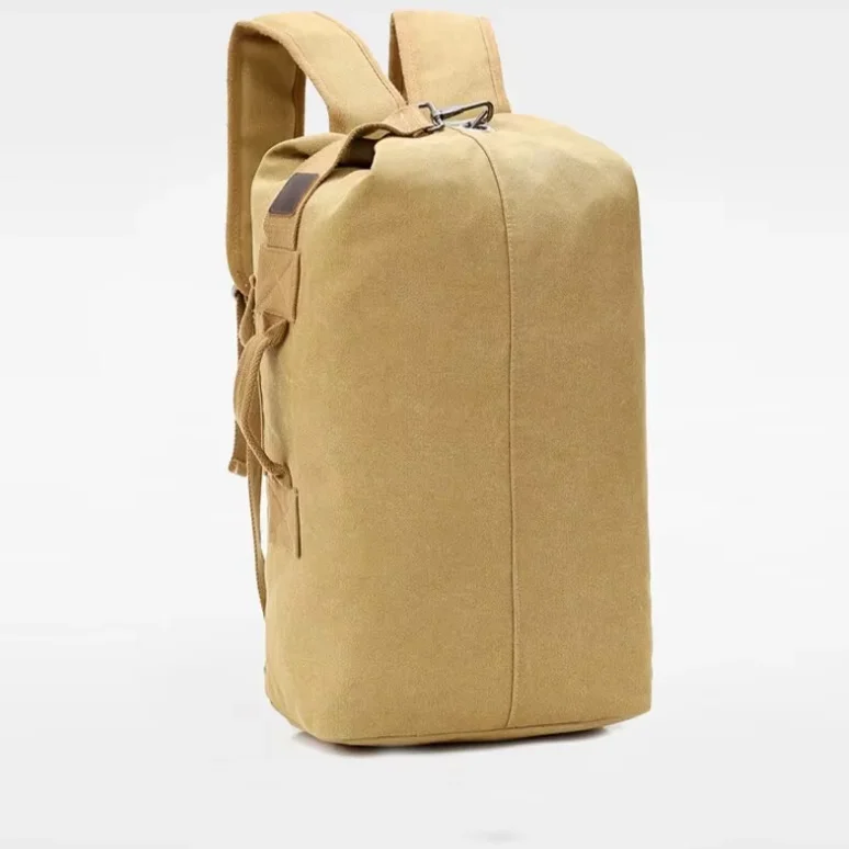 

New Canvas Men's Backpack Large Capacity Simple Outdoor Backpack Handheld Canvas Men's Travel Bag