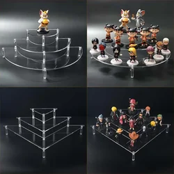 1-4 Tier Acrylic Display Stand for Action Figures,Cosmetic Rack Clay Doll Jewelry Cupcake Perfume for Corner Display Riser Shelf