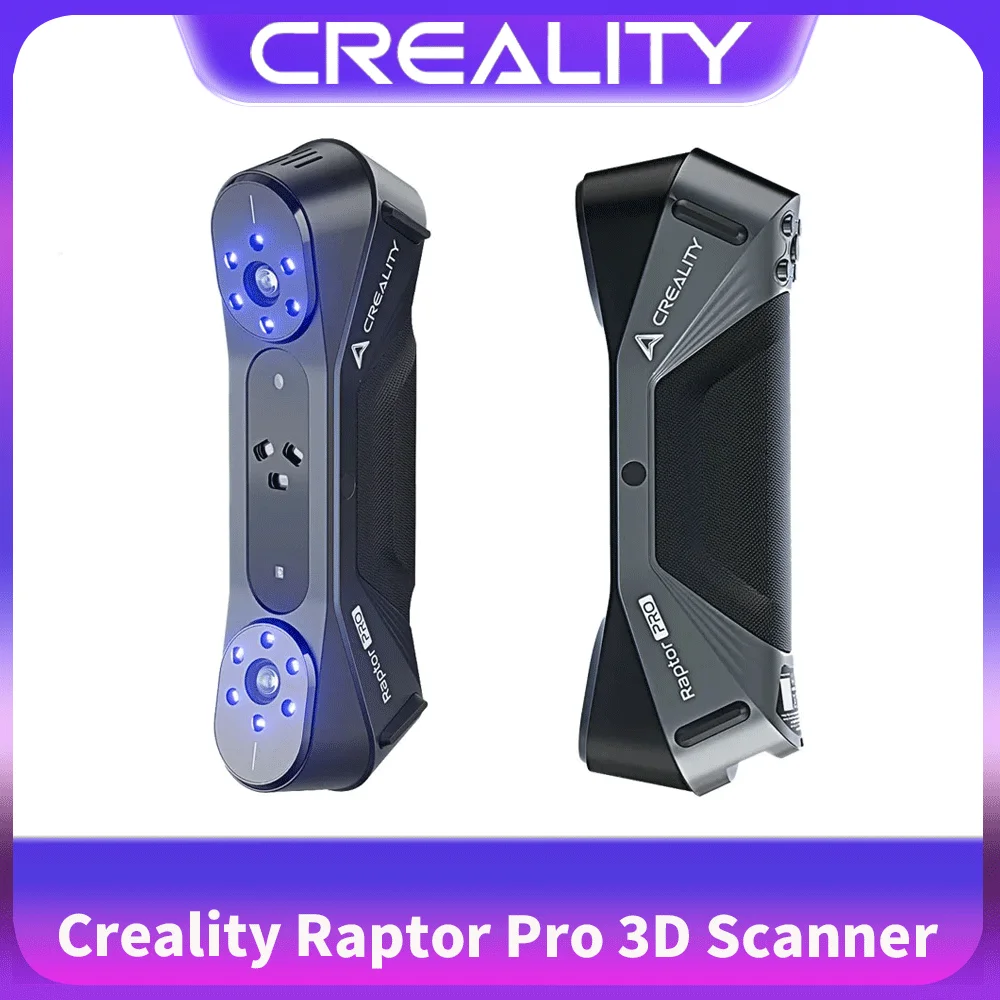 

3D-сканер Creality Raptor Pro с двойным режимом работы (22+7 синих лазерных линий/ИК-излучение), точность 0,02 мм, 60 кадров/с, отслеживание без дрожания, 24-битное цветное сканирование