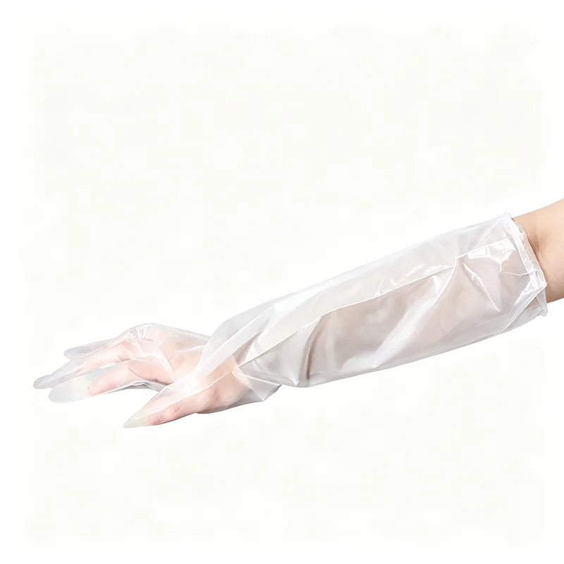 60cm CPE Lange Armbeschermers, Waterdicht, Elastische Manchetten, Huishoudelijke Reiniging, Keuken, Voedselveilige Armbescherming