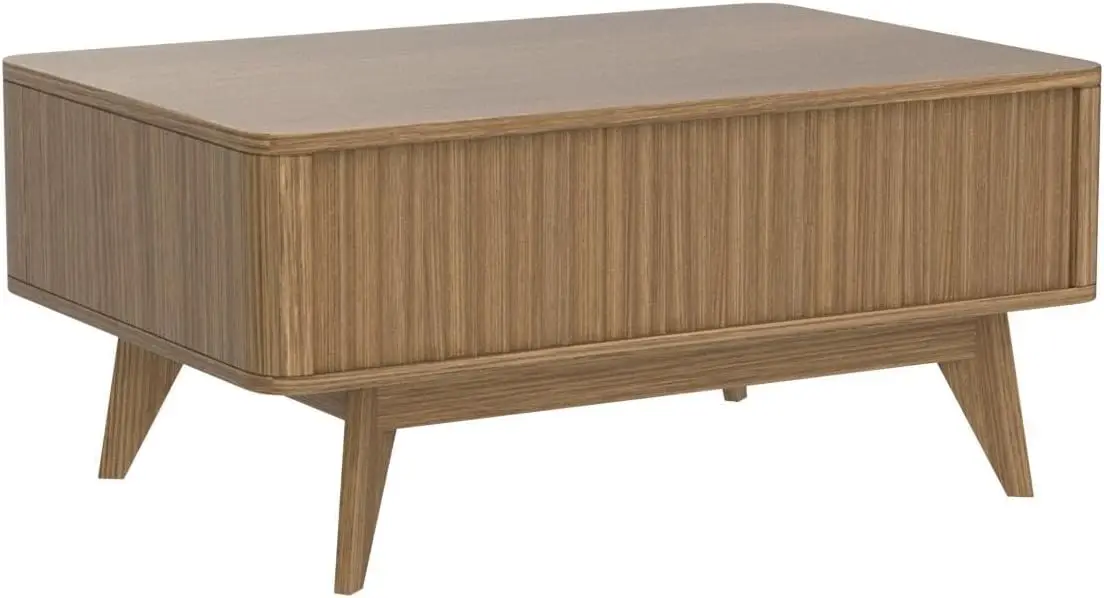 Table basse relevable pour salon, table centrale de ferme moderne du milieu du siècle avec plateau élévateur et rangement GNE