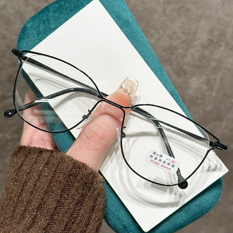 Men Women Fashion Full Frame Presbyopia Glasses Anti-slip Unisex Ultra-light Reading Glasses Anti-blue Light Glasses 0 To +4.0