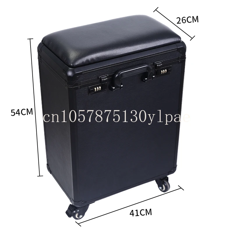 For High-Capacity Draw-Bar Box Dual Purpose Able Arm Bracket Portable Suitcase Tattoo Trolley Bag Artist Tools Storage CAS