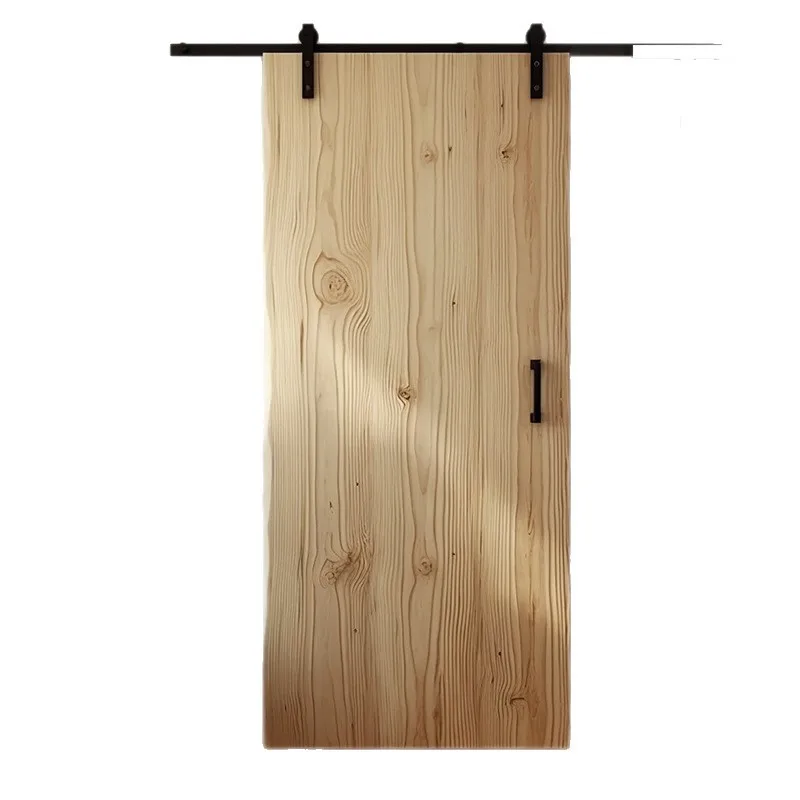 

Wabi Sandy Wind Solid Wood Barn Door Log Natural Edge Vintage Large Board Sliding Rail Door
