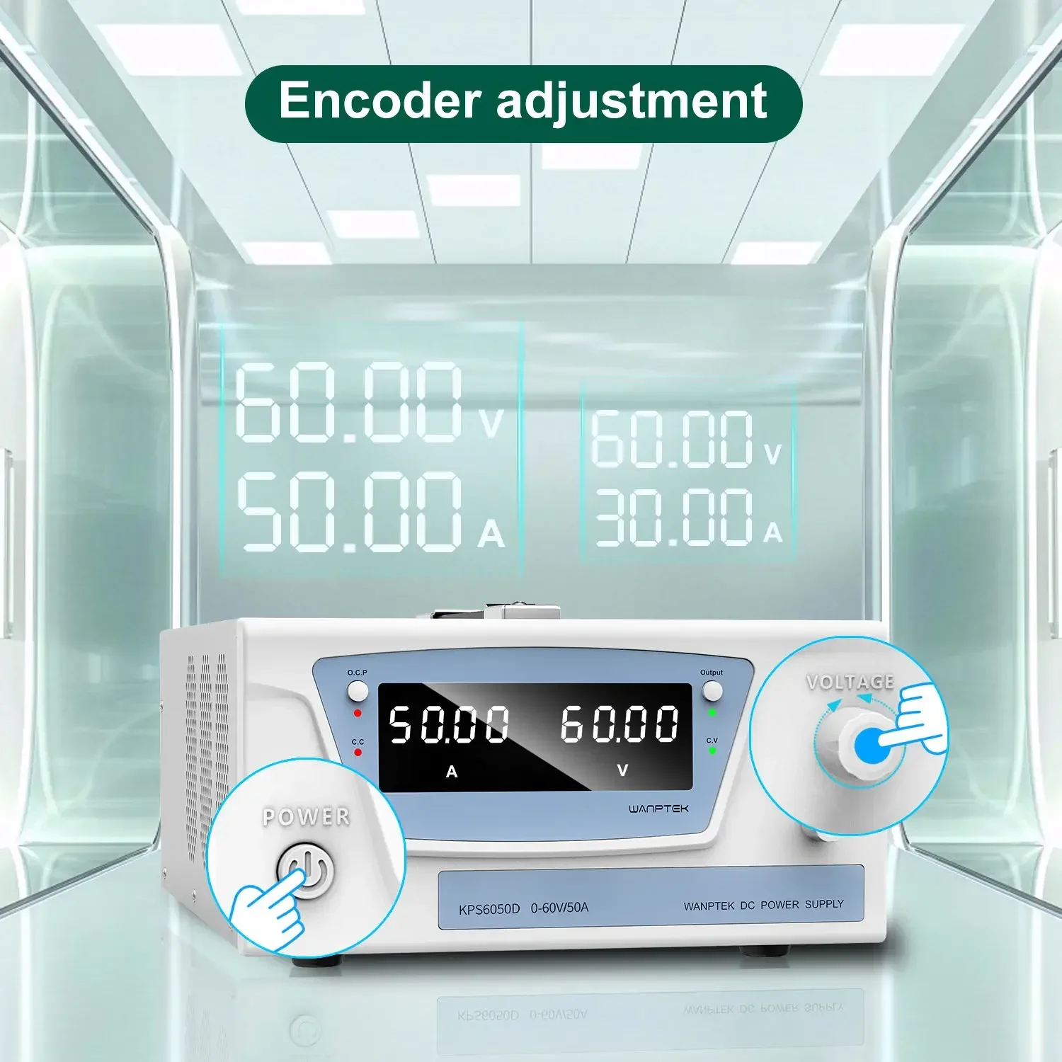 

Gold SellerKPS6050D Adjustable 60V/30A Power Supply Laboratory Power Supply for Soldering Stations Switching Power Supply