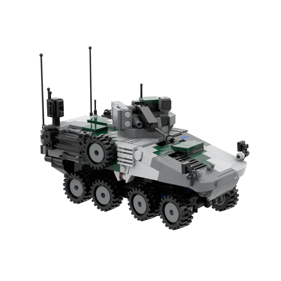 الأسلحة العسكرية مجنزرة دبابة LAV-27 IFV الناقلات المشاة المدرعة مركبة MOC بنة نموذج الطوب لغز اللعب الهدايا