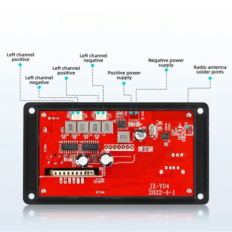 SOTAMIA 12V Bluetooth Versterker 50Wx2 Lossless Decodering Board Kleurenscherm met Opname Oproep USB TF RADIO AUX Auto MP3 Decoder