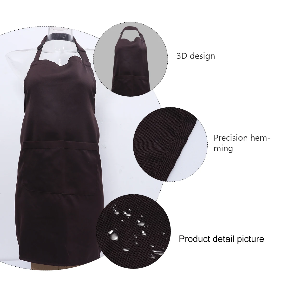 

Stain Resistant Apron Dust Proof Waterproof Polyester Cotton Hairdressing Salon Kitchen Cooking Long Sleeve Design Home
