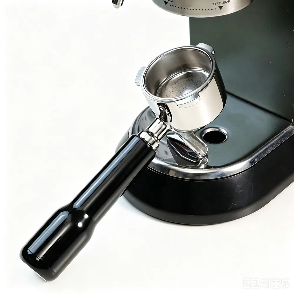 51mm 3-Ears Bottomless Portafilter for EC680 EC685 EC785 EC820 EC850 EC860 304 SS Body ABS Handle 2-Spout Design