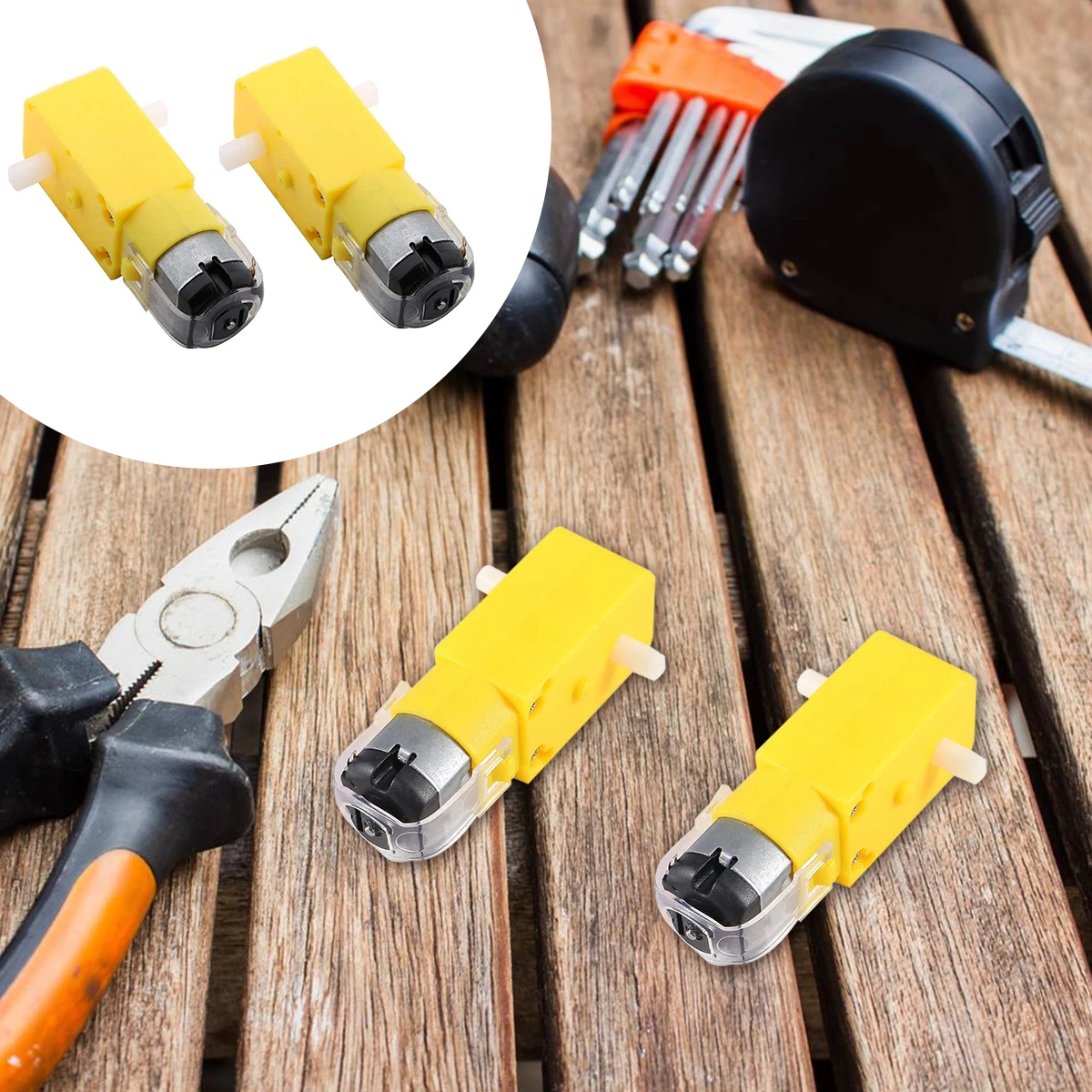 

10 pcs Geared Motor 1:48 Dual Shaft TT Motor Durable Metal Large Torque Stable Electric Toys DIY Robot Car Accessories 12V Mini