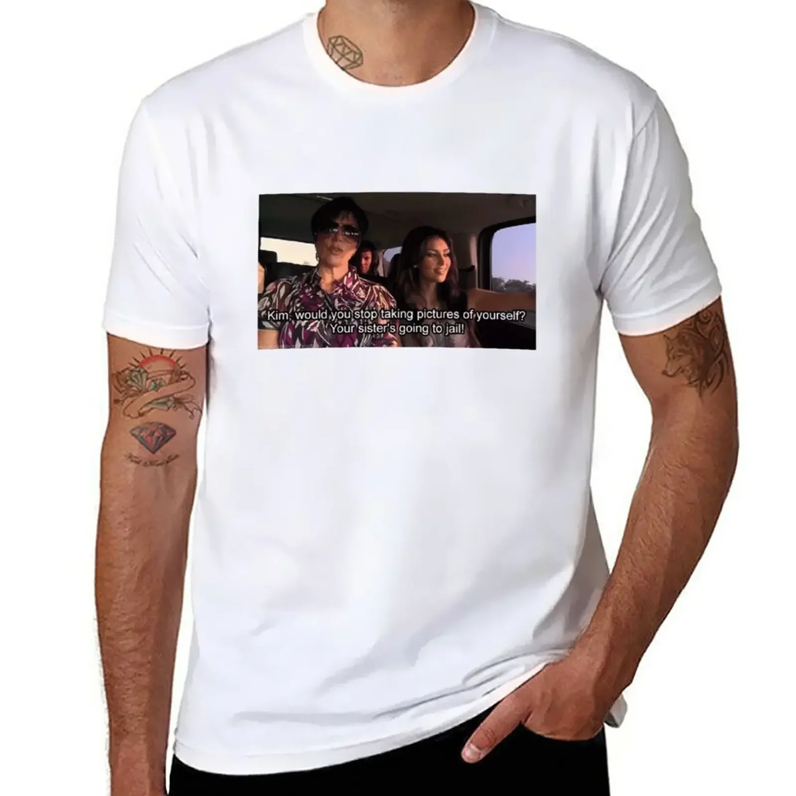 Kim would you stop taking pictures of yourself? Your sister's going to jail. T-Shirt customs slim fit t shirts for men