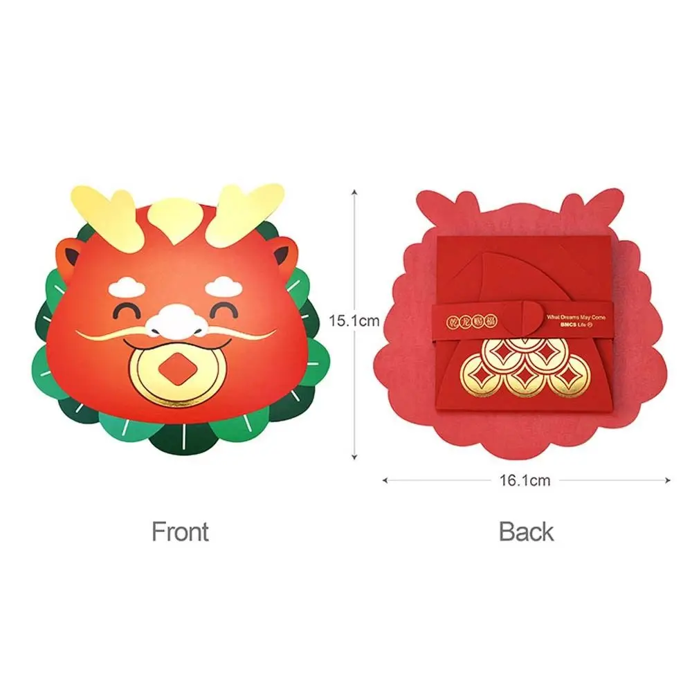 DIY Card Packing Chinese Folding Red Envelope 2024 Chinese Dragon Year Chinese New Year Decorations Folding Lucky Money Pocket