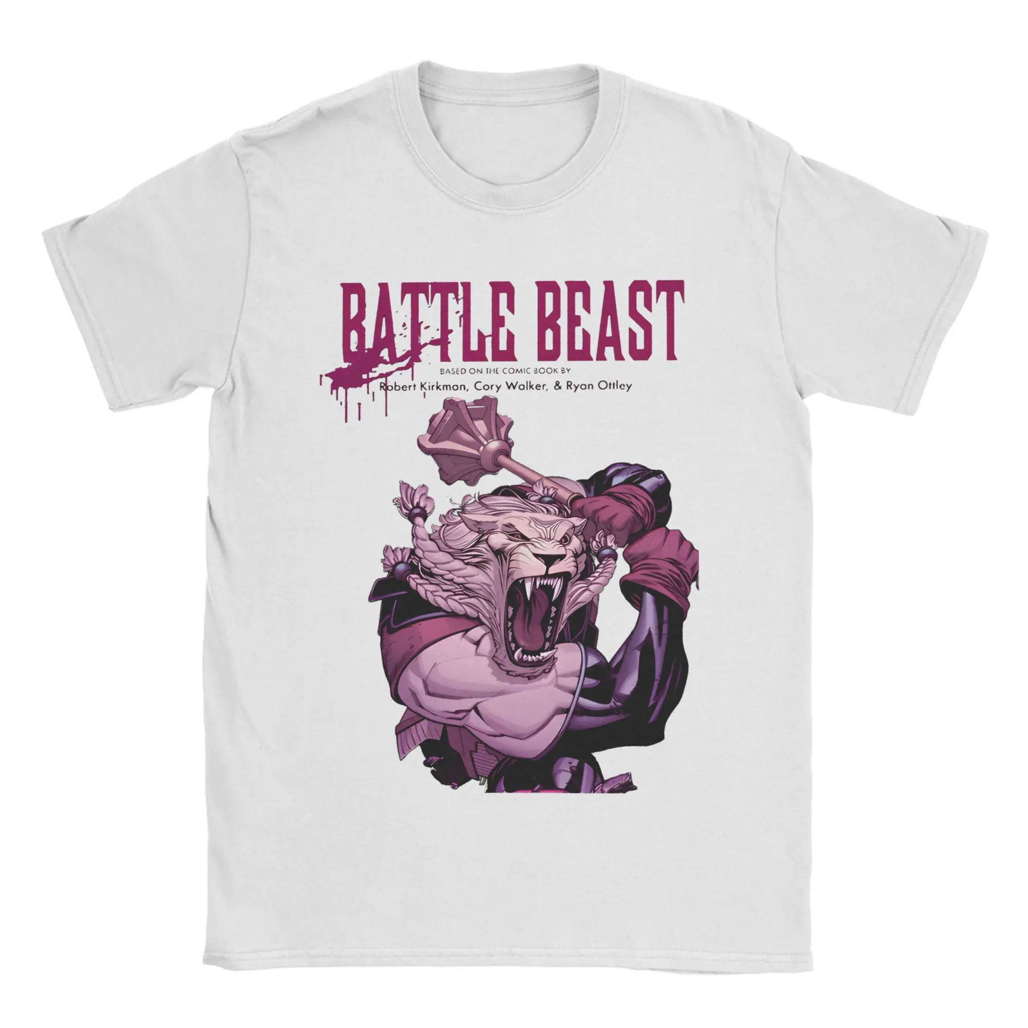 The strongest Monster Invincible  T Shirt Men's Cotton Top Tee Kawaii  Crewneck Short Sleeve