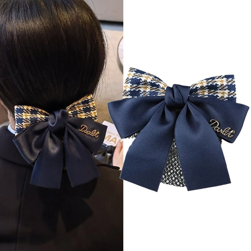 [Magnifique] Accessoires de poche pour filet à cheveux d'infirmière et d'hôtesse de l'air, élégant nœud à cheveux, épingle à cheveux de travail