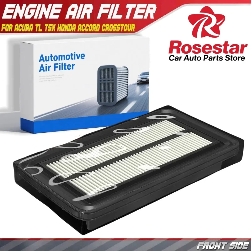 

Rosestar Front Engine Air Filter for Honda Accord Accord Crosstour Acura TSX TL V6 3.5L 17220R70A00, 17220RK2A00 17220-R70-A00