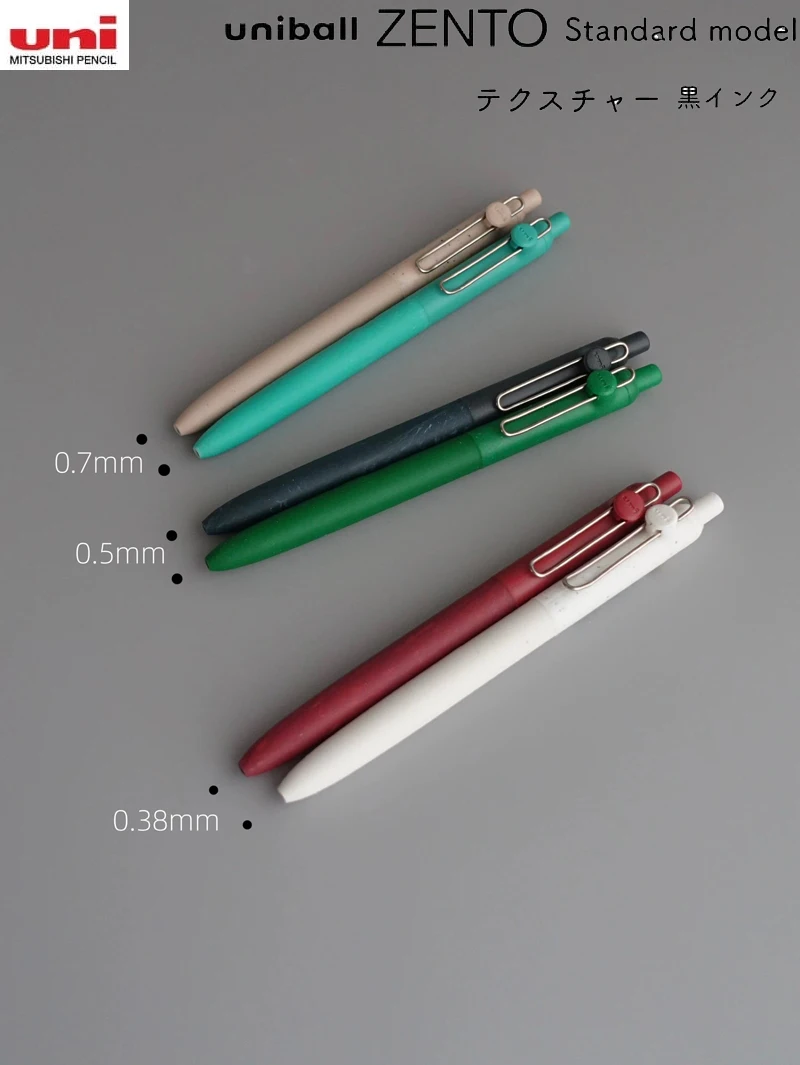 Japanischer Uniball Zento Serie Druckknopf-Stift, Neues Modell Limitierte Auflage, Schnelltrocknende Tinte, Idealer Wasserstift für Studenten & Profis