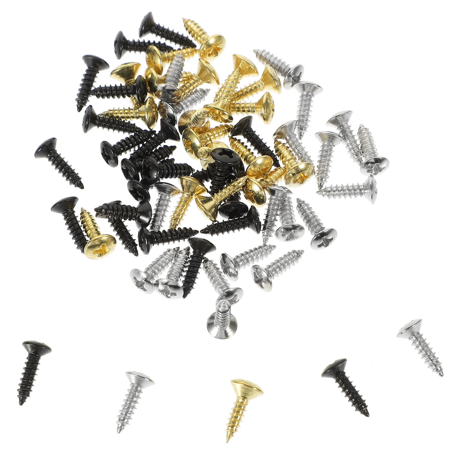 

150 Pcs Guard Screw Electric Guitars Pick Screws Mounting for Bass Socket Tuner Pickguard Cover Black