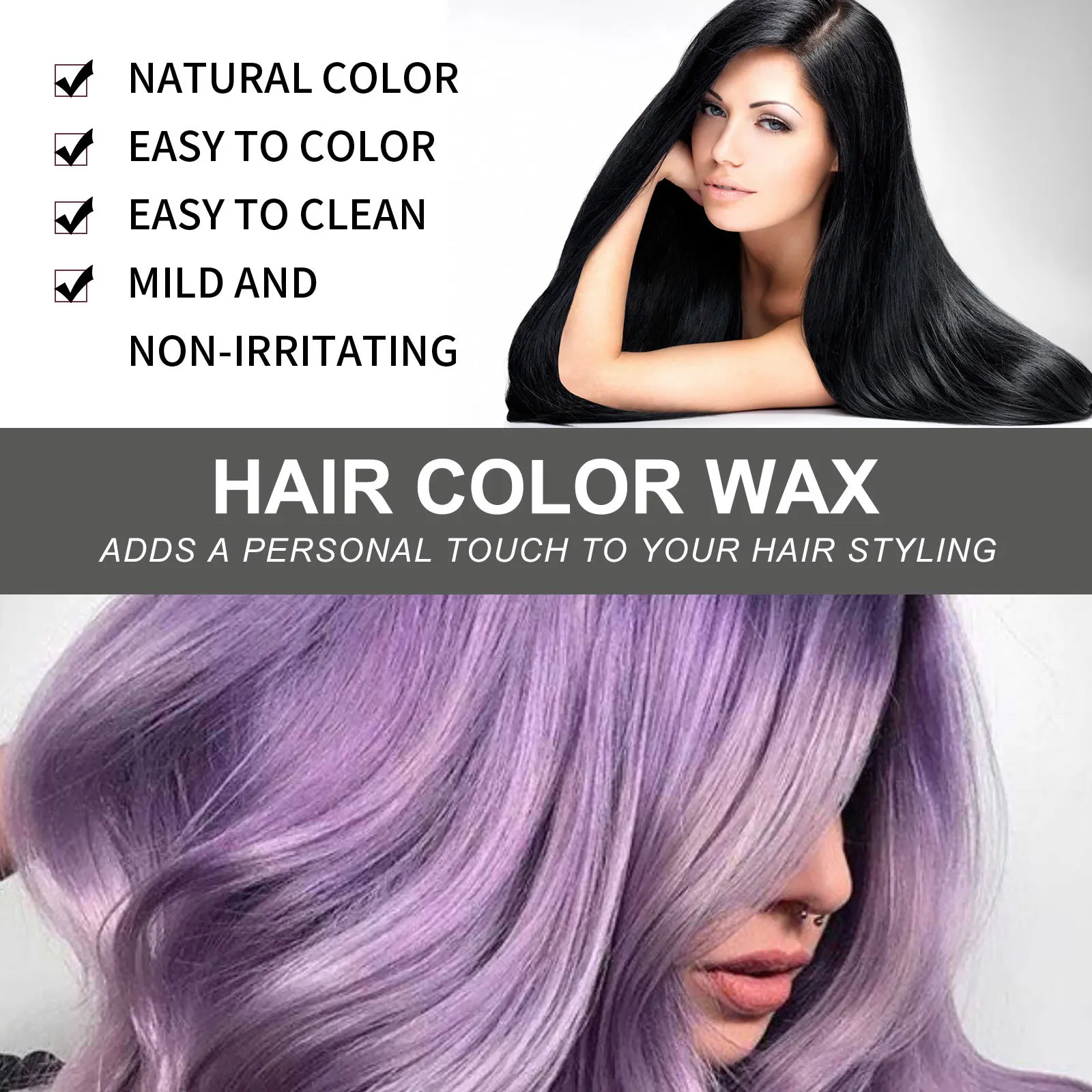لمرة واحدة سهلة التلوين خيارات طبيعية وملونة صبغة شعر مؤقتة تصفيف الشمع المتاح لتقوم بها بنفسك شمع للشعر كريم تشطيب الشعر