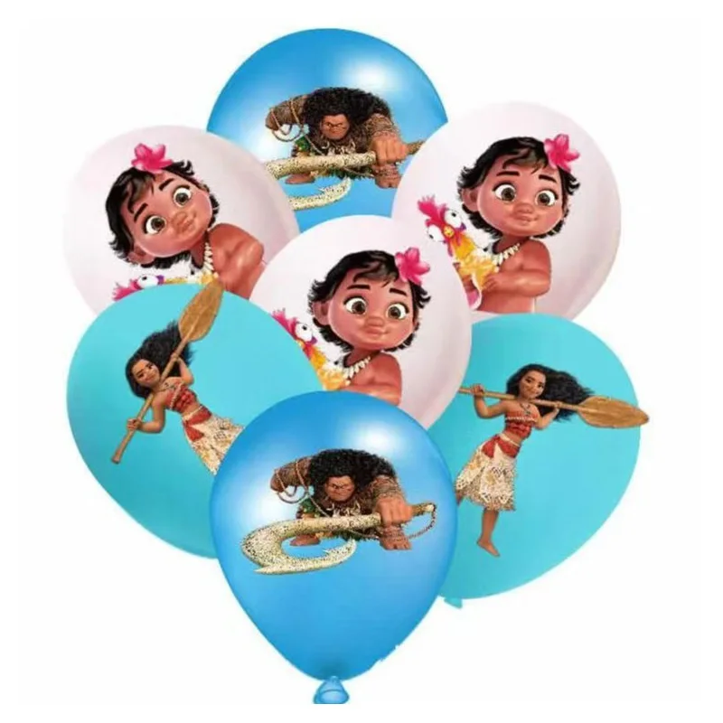 15 Uds. Globos de látex Moana de 12 pulgadas decoraciones para fiesta de cumpleaños Moana Maui suministros de fiesta para niños Baby Shower