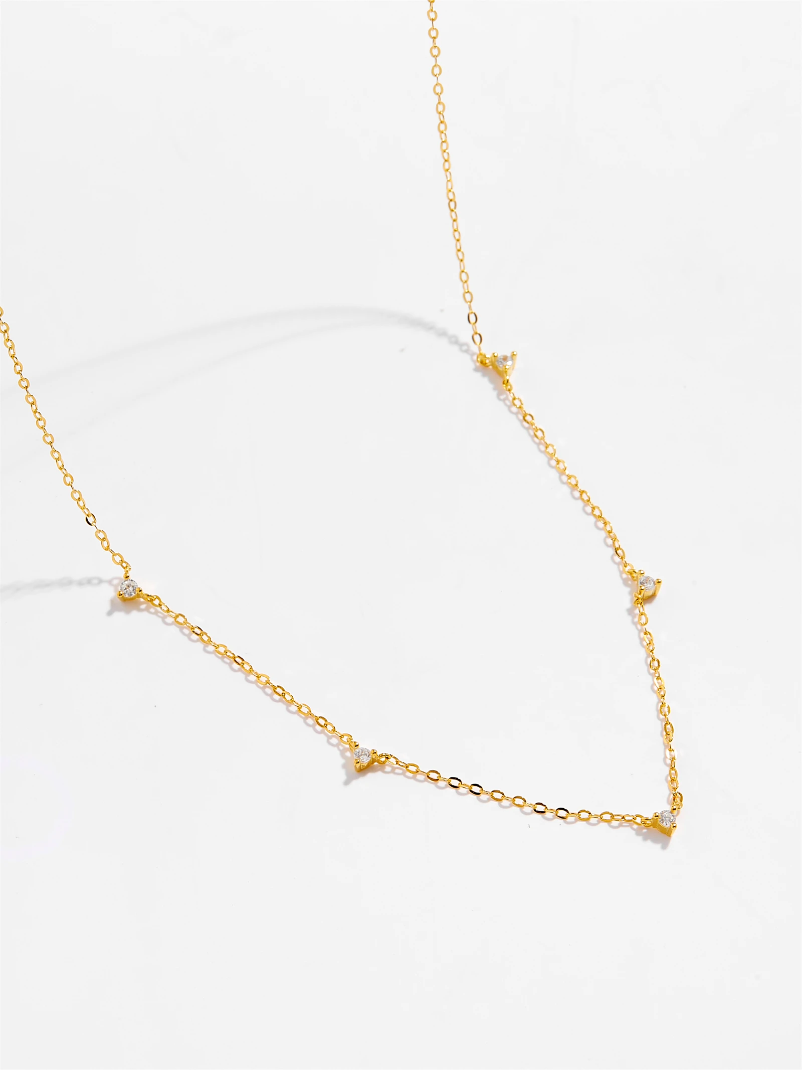 ANDYWEN 925 Sterling Silver Gold Zircon CZ Charm Choker Long Chain Necklace Fine Jewelry Crystal Party Biżuteria ślubna — zdjęcie 2