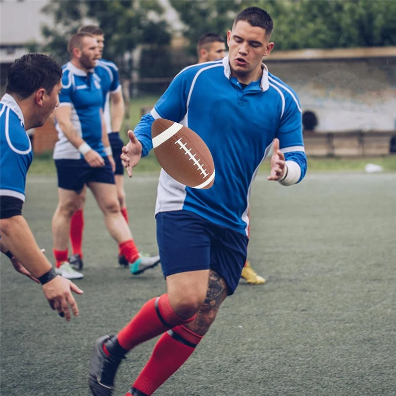 

XSXS-Мячики, Нескользящие спортивные винтажные футбольные мячи для юниоров на открытом воздухе, Мини-ручные американские футболы, простая установка