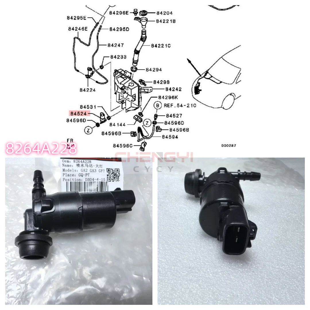 

Headlamp Washer Motor Headlamp Water Spray Motor Water For Pajero Sport KS5W KR5W Outlander GA2W GF3W GF8W GG2W GK2W 8264A228
