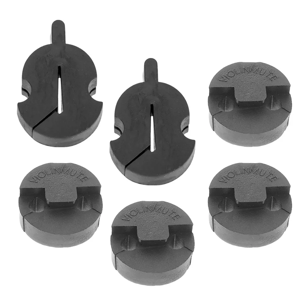 6pcs Rubber Violin Practice Mute – Soft Sound Reducer, Compact Design for Quiet Practice & Instrument Protection