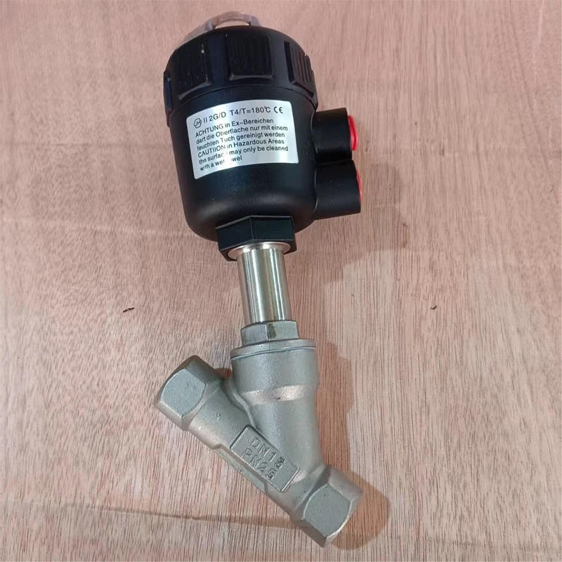 Pneumatic Threaded 2-Direction Angle Seat Valve Angle Control Valve with Plastic Actuator
