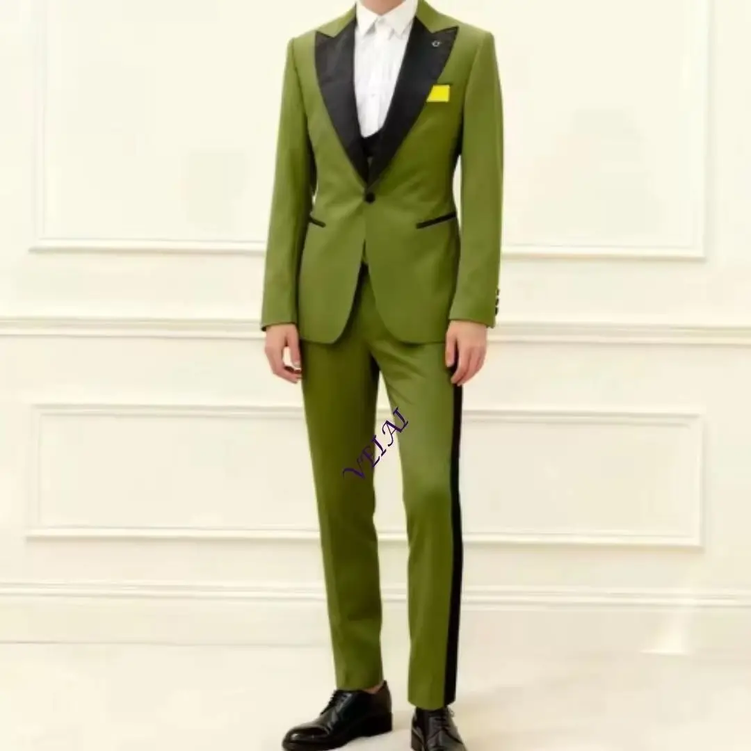 Customized Classic Men's Formal Suit Set Autumn Winter Business Office Groomsmen Wedding Dress Jacket And Pants