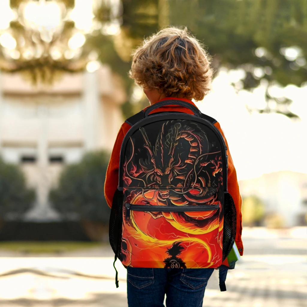 Dragon fire-mochila escolar impermeable de alta capacidad para niña, morral para ordenador portátil, 17 pulgadas ﻿ ﻿