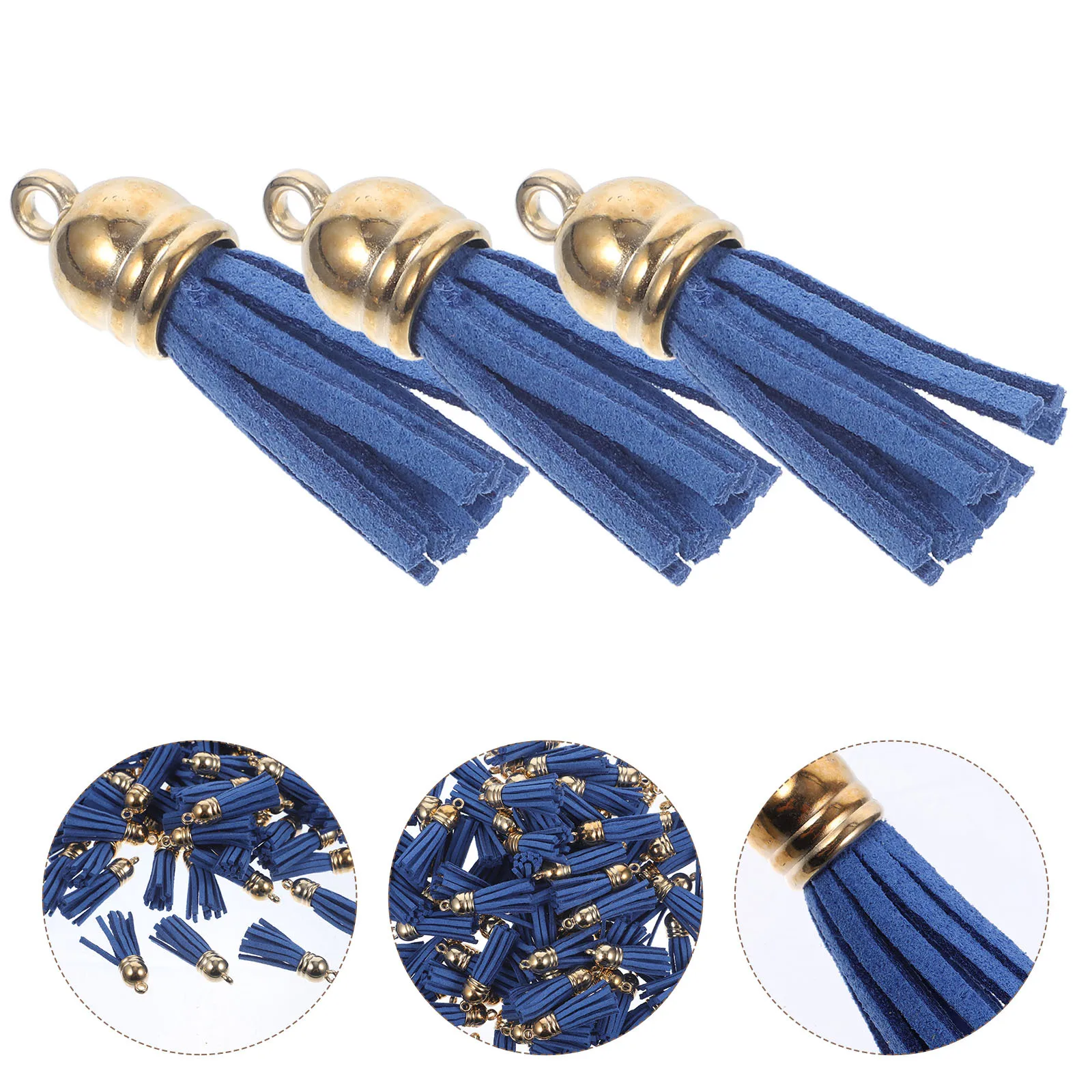 

100Pcs Tassel Keychain Charm Handbag Pendant Cost Effective Simple Practical High Quality Material Handicraft Making