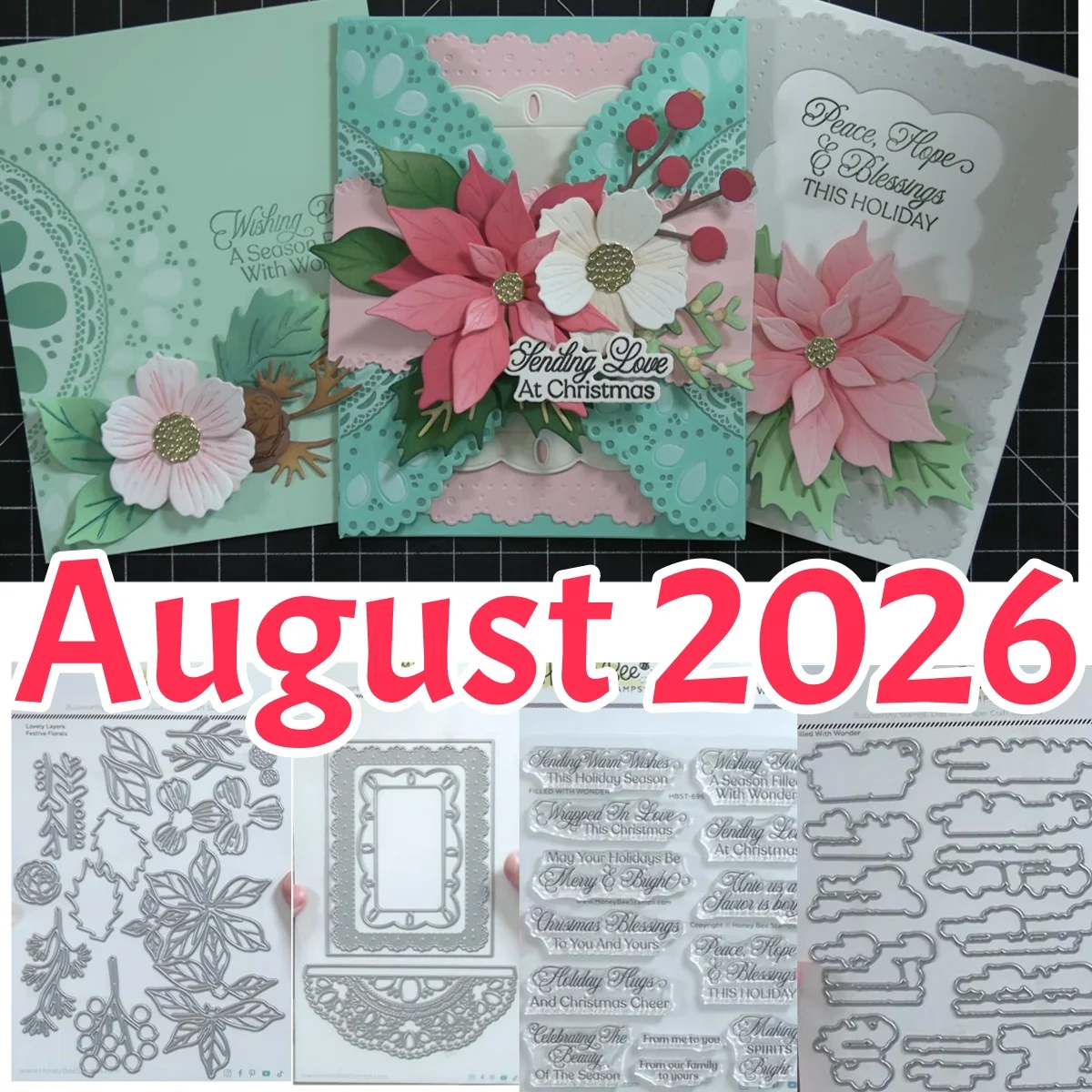 New Christmas Cardmaking Festive Florals Clear Stamps Metal Cutting Dies Stencil For DIY Scrapbook Craft Decoration Card 2026