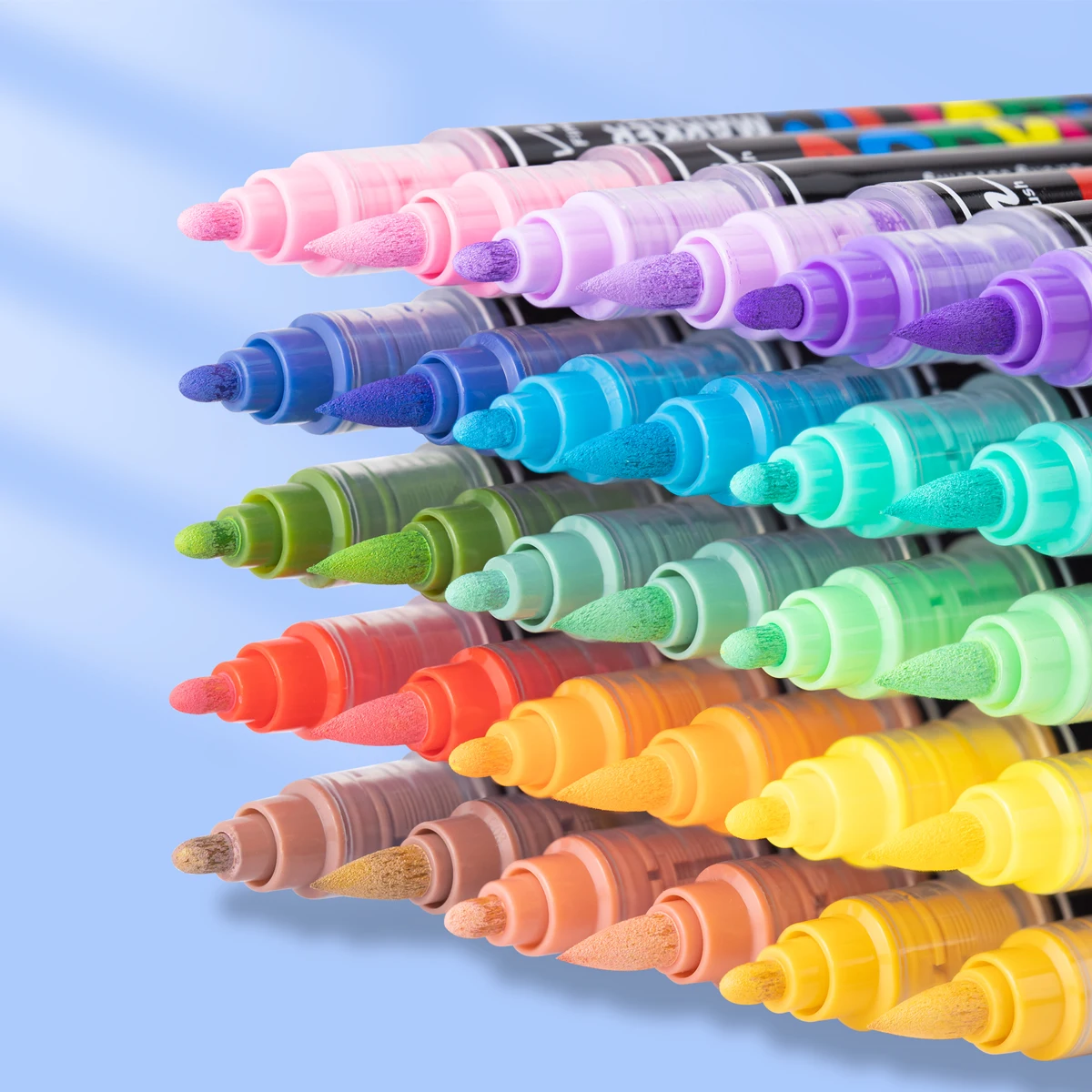 

Double Tips Acrylic Paint Pens Markers, Premium Acrylic Paint Pens for Canvas, Rock Painting,Ceramic Surfaces,DIY Art Supplies