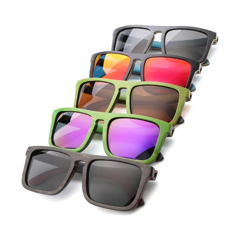 5665 fashion sunglasses wooden frame multi-color optionaluv400lens spring hinge UV-proof sunglasses