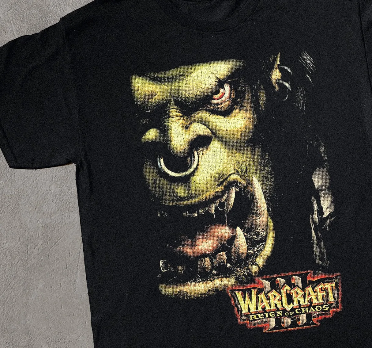 Warcraft III Reign of Chaos Grafik-T-Shirt Baumwolle Herren Damen T-Shirt Vintage Streetwear – Detail 3