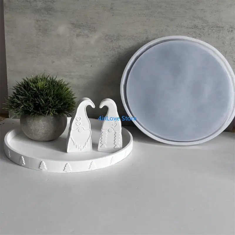 T4MD صفيحة الصنع قوالب نمط شجرة عيد الميلاد صواريخ الديكور قوالب نسيج السيليكون مناسبة لصياغة لوحة #4