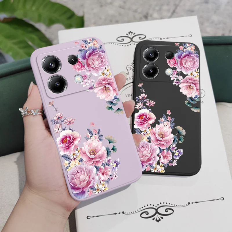 Funda de teléfono de brocado satinado para Xiaomi, funda de silicona para Poco X6 F6 M6 M5S F5 X5 F4 X4 M4 F3 M3 X3 Pro 4G 5G GT