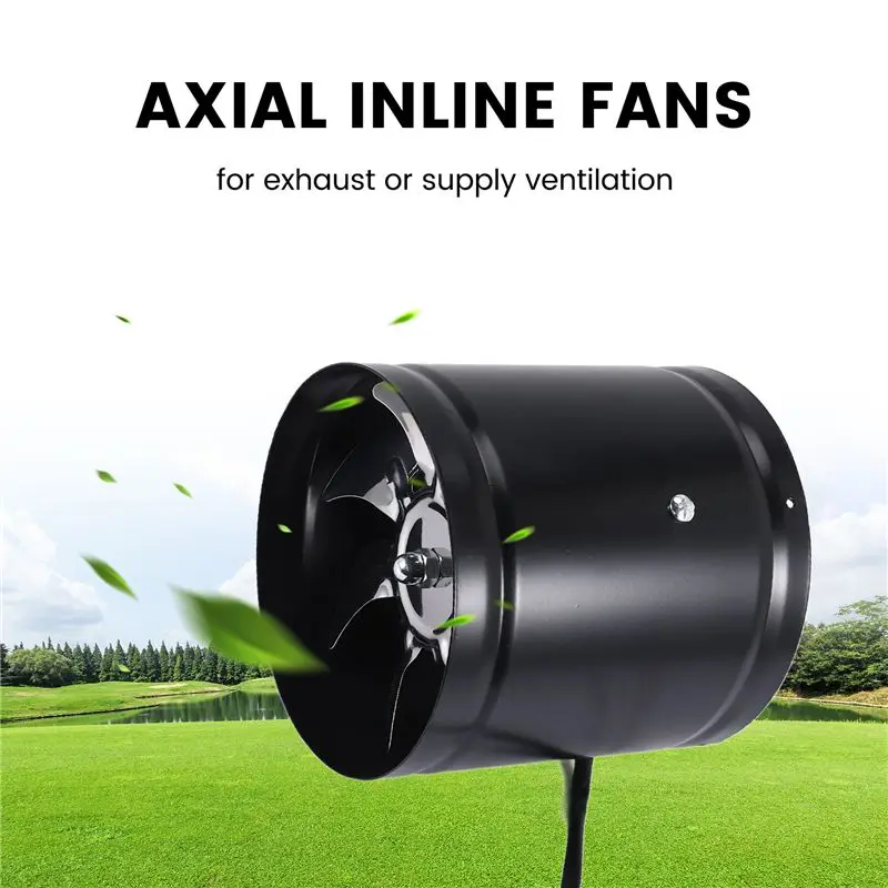 AB45 6 Inch High-Speed Exhaust Fan In-Line Duct Kitchen Extractor Metal Toilet Fan Industrial Fan 220V